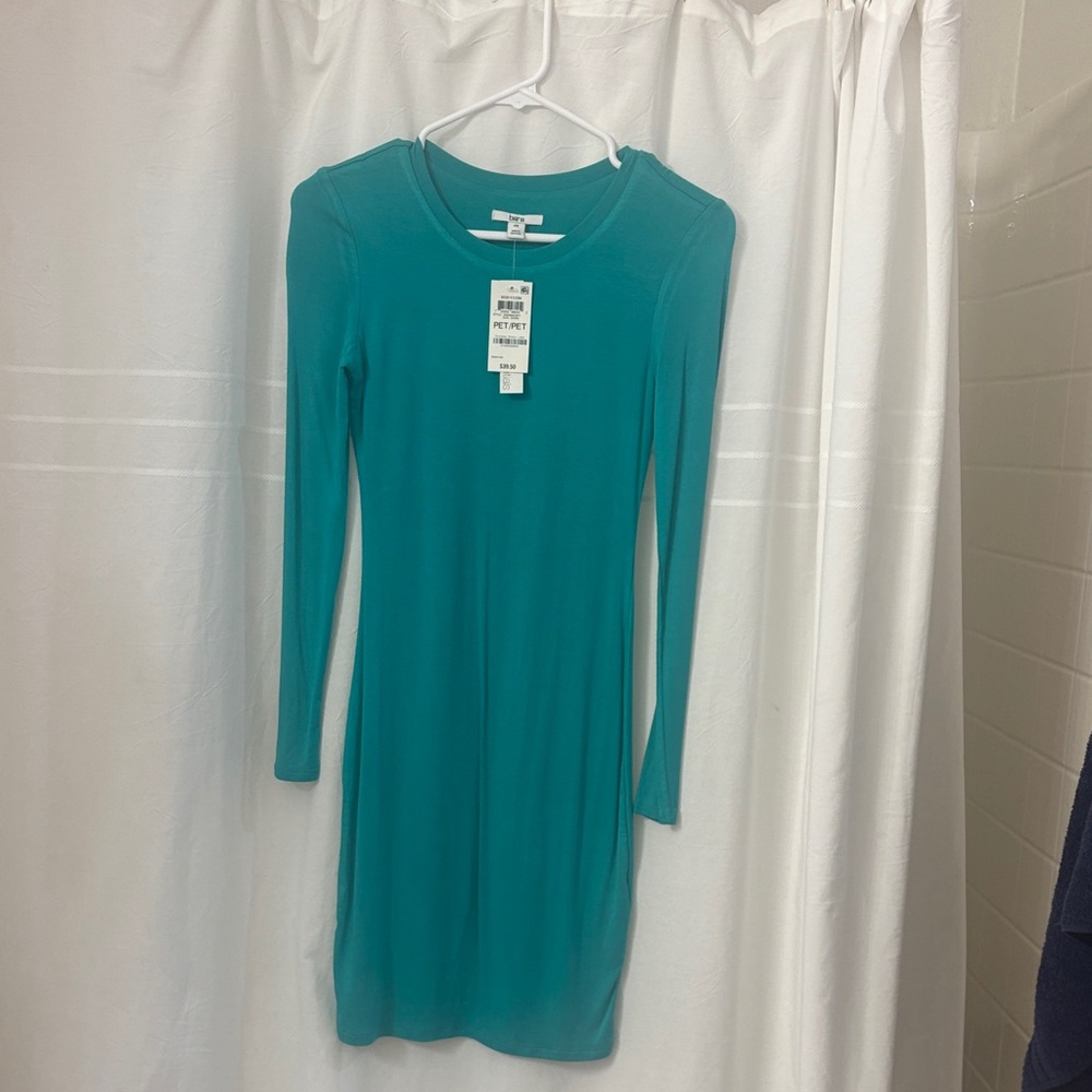 Bar III Teal Long Sleeve Dress